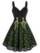 Yellow 1950s Strap Bat Swing Dress