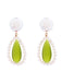 Retro Green Water Drop Earrings