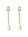 Retro White Long Pearls Earrings