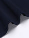 Navy Blue Square Neck Solid Top