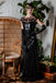 [US Warehouse] Black 1920s Sequin Maxi Flapper Dress & 5PCS Accessories