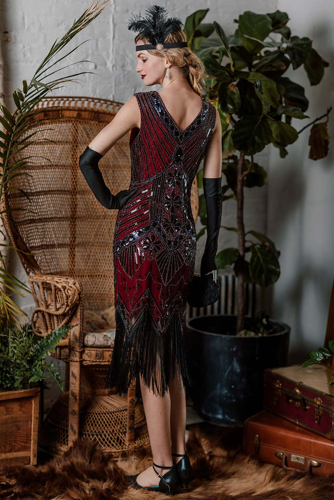 [US Warehouse] 1920s Sequined Fringe Dress