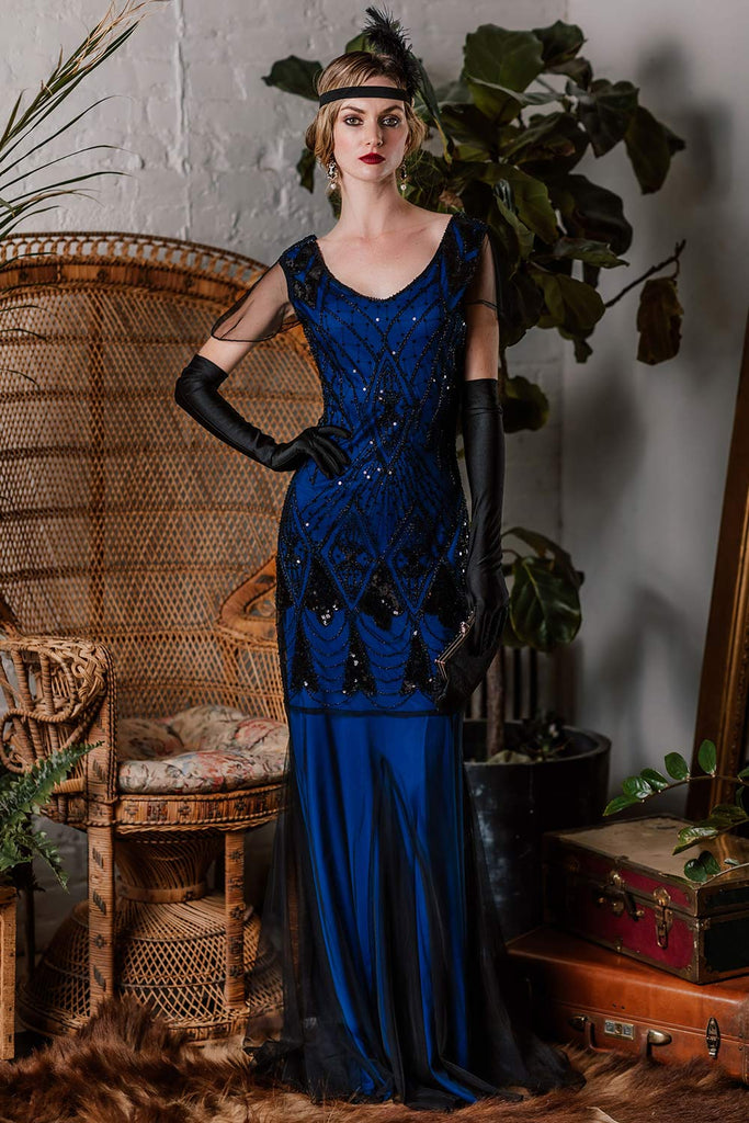 [US Warehouse] 1920s Sequined Maxi Flapper Dress