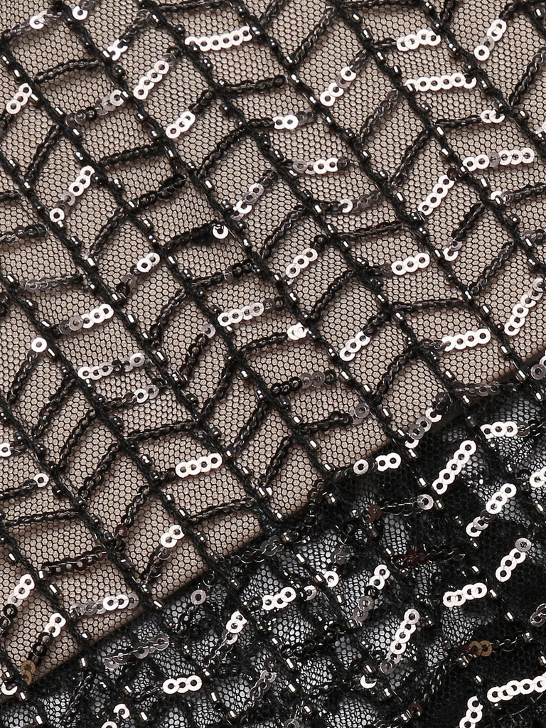 Apricot 1920s Sequin Fringe Flapper Dress, classic 1920s style elegant retro fashion - Image 8