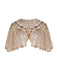 Apricot 1920s Shawl Beaded Sequin Cape, classic 1920s style elegant retro fashion - Image 1