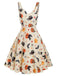 Beige 1950s Halloween Cap Costume Dress — vintage elegance for the modern woman