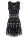 Black 1920s Geometric Sequined Dress — vintage elegance for the modern woman