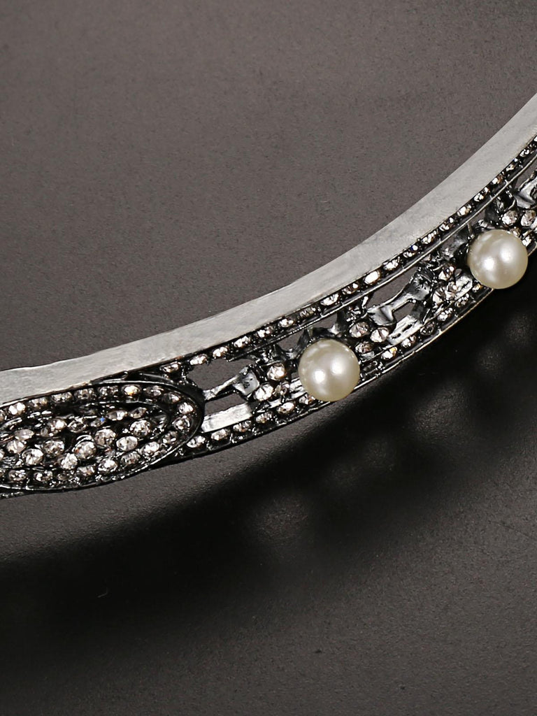Black 1920s Leaf Flapper Headband: elegant vintage style