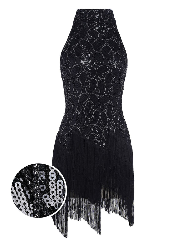 Black 1920s Sequined Glitter Dress: timeless style reimagined