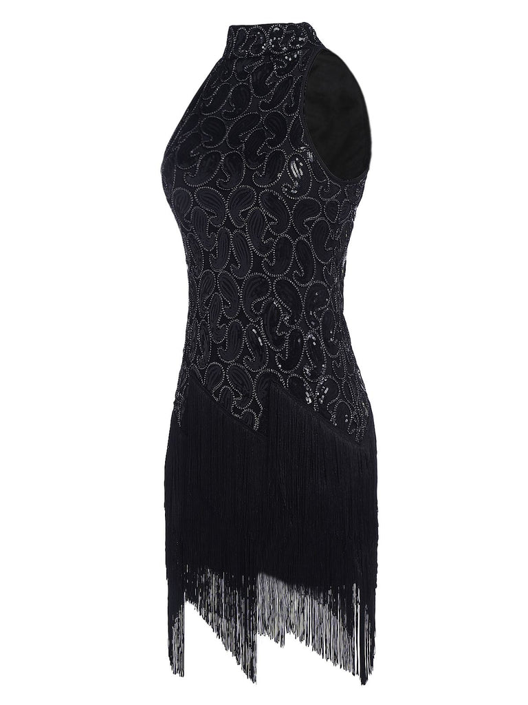 Black 1920s Sequined Glitter Dress: timeless style reimagined