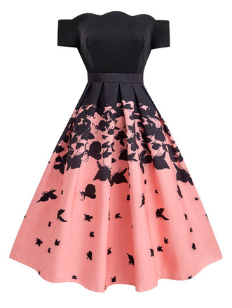 Black 1950s Butterfly Swing Dress: timeless style reimagined