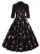Black 1950s Christmas Bow Swing Dress: timeless style reimagined