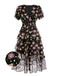 Black 1950s Lace Flowers Swing Dress: timeless style reimagined
