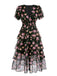 Black 1950s Lace Flowers Swing Dress: timeless style reimagined