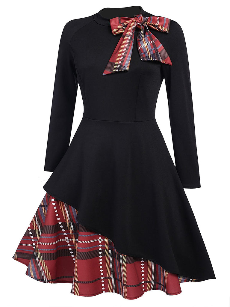 1950s Plaid Patchwork Swing Dress | 1950s | vintage dress, retro fashion