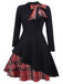 1950s Plaid Patchwork Swing Dress | 1950s | vintage dress, retro fashion