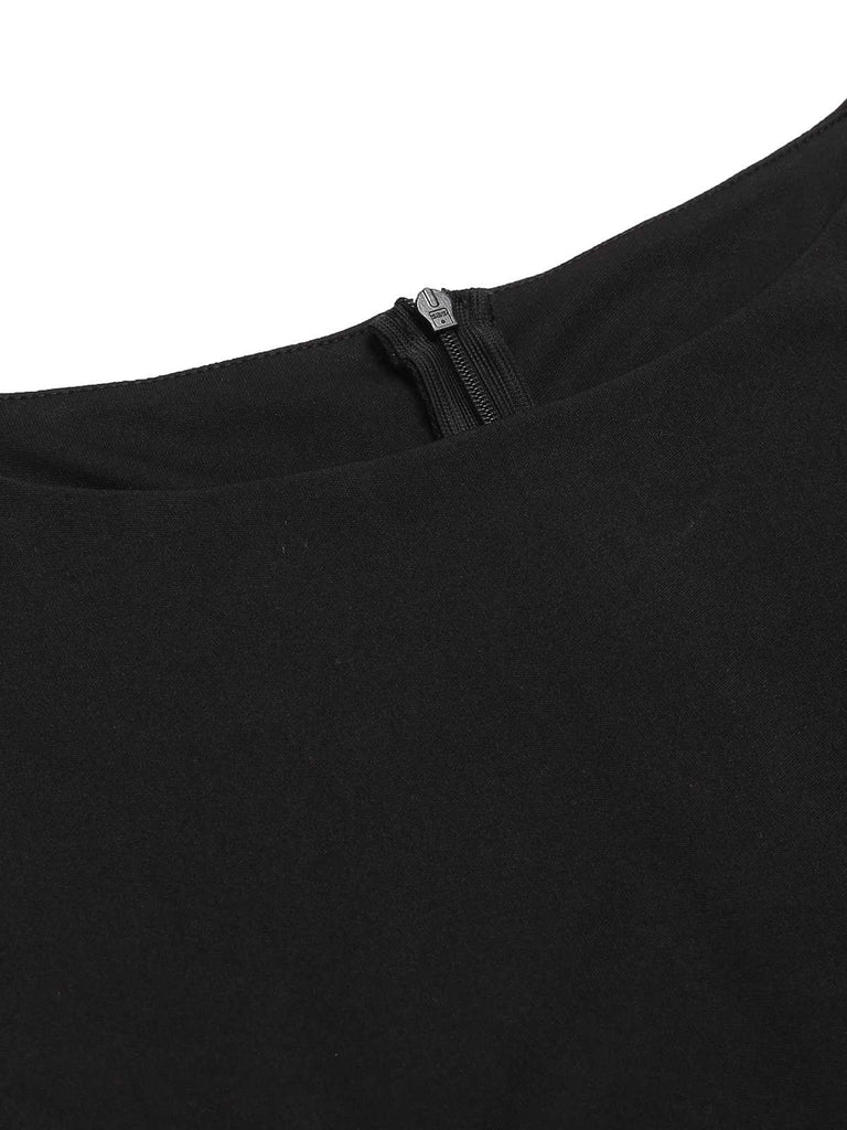 Black 1950s Polka Dot Swing Dress — vintage elegance for the modern woman