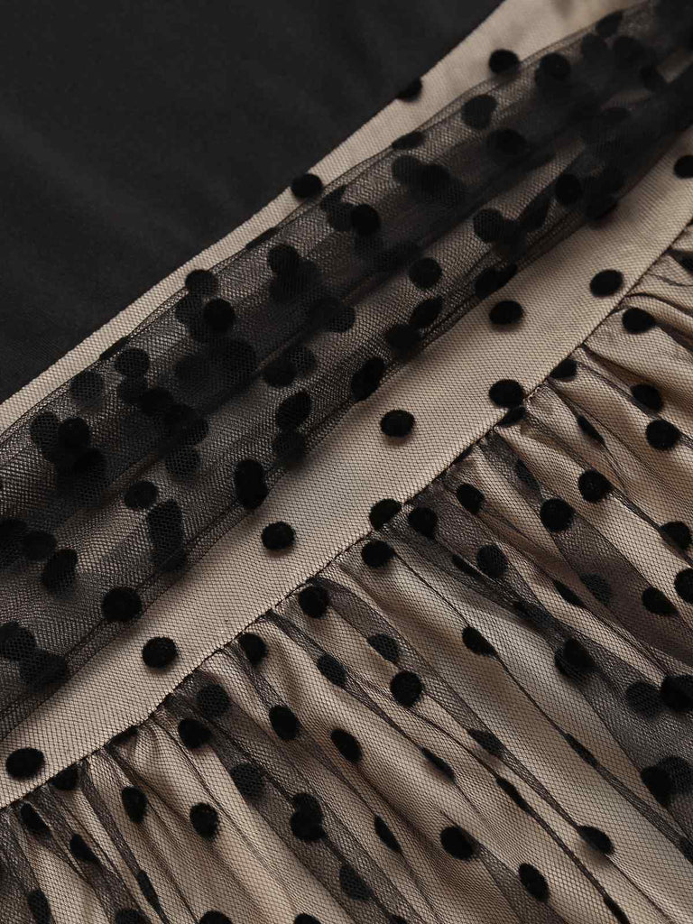 Black 1950s Polka Dot Swing Dress: timeless style reimagined
