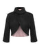 Black 1950s Retro Woolen Wrap Bolero Jacket: timeless style reimagined