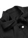 Black 1950s Solid Ruffled-Sleeve Blouse, vintage top, retro blouse - perfect for women who love vintage and retro fashion