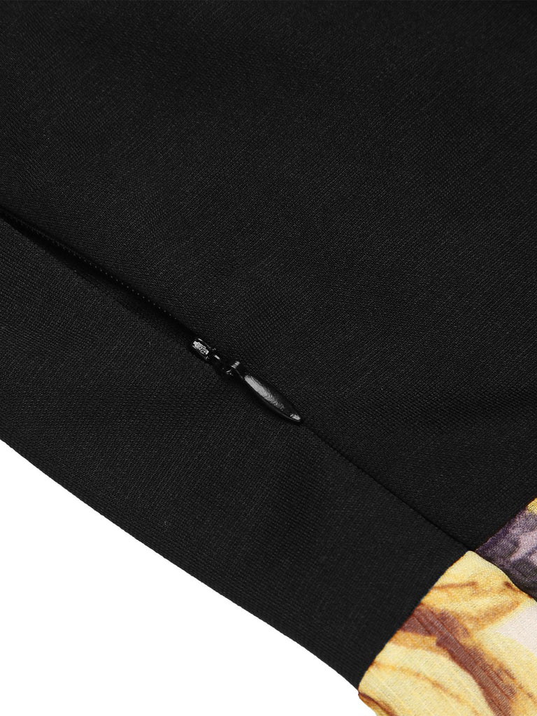 Black 1960s Halter Sunflower Pencil Dress — vintage elegance for the modern woman