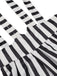 Black & White 1950s Stripes Suspender Skirt, vintage skirt, retro style - perfect for women who love vintage and retro fashion