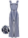 1930s Striped Ruffle Jumpsuit | 1930s | vintage romper, retro jumpsuit