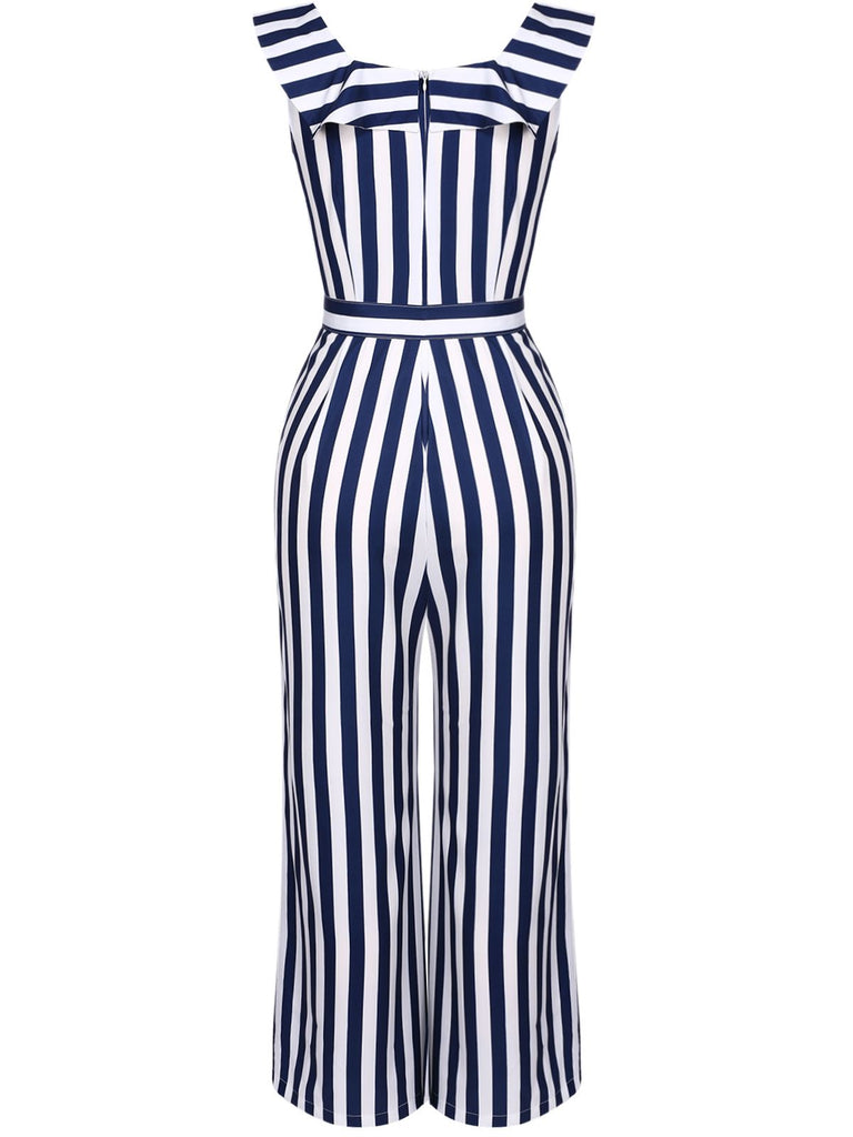 1930s Striped Ruffle Jumpsuit | 1930s | vintage romper, retro jumpsuit