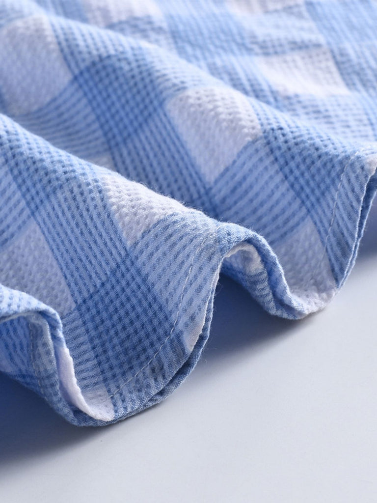 Blue 1950s Spaghetti Strap Plaid Dress: timeless style reimagined