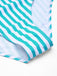 Blue 1960s Stripe Strap Bow One-Piece Swimsuit — vintage elegance for the modern woman