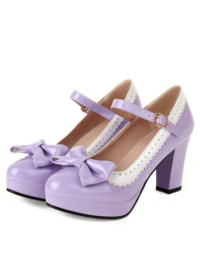 Bowknot Chunky Heels Mary Jane Shoes: timeless style reimagined