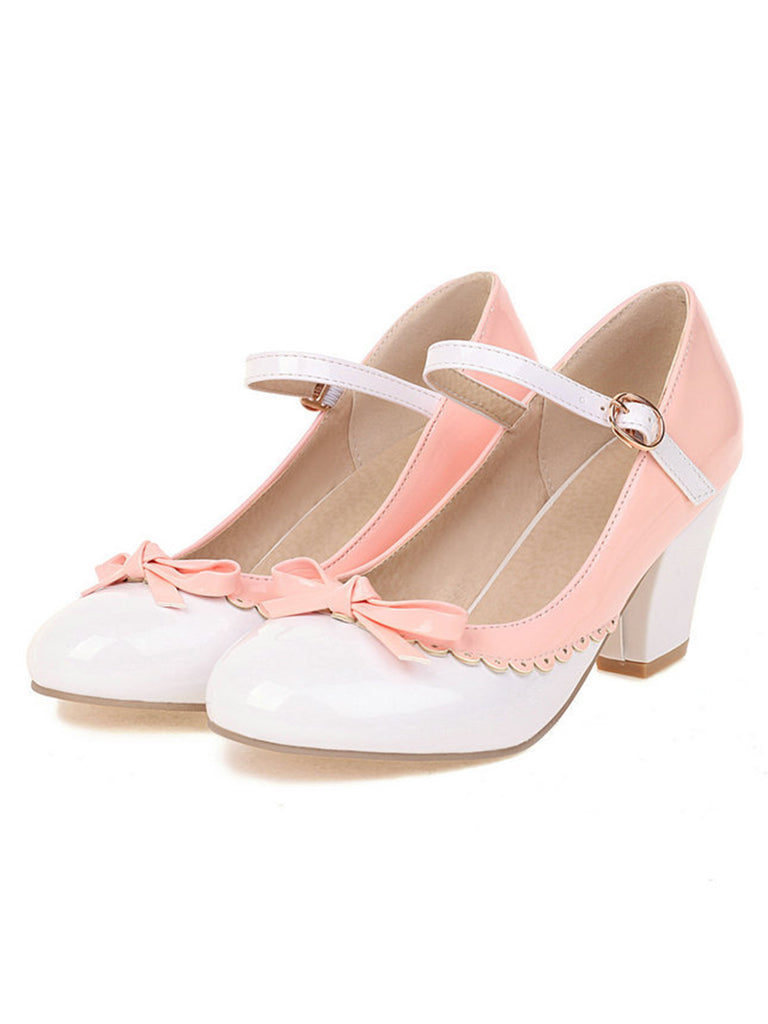 Bowknot Chunky Heels Mary Jane Shoes: timeless style reimagined
