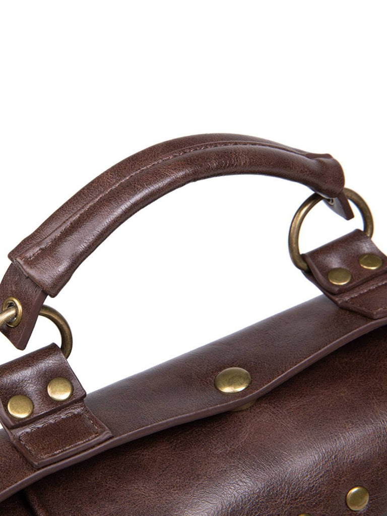 Brown Halloween Clock Decoration Bag, vintage bag, retro purse - perfect for women who love vintage and retro fashion