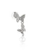 Butterfly Diamond Pearl Asymmetric Earrings, vintage fashion, retro style - perfect for women who love vintage and retro fashion
