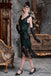 This Dark Green 1920s Sequined Flapper Dress wraps her in 1920s elegance, one twirl at a time