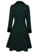 Dark Green 1940s Solid Button Coat: timeless style reimagined