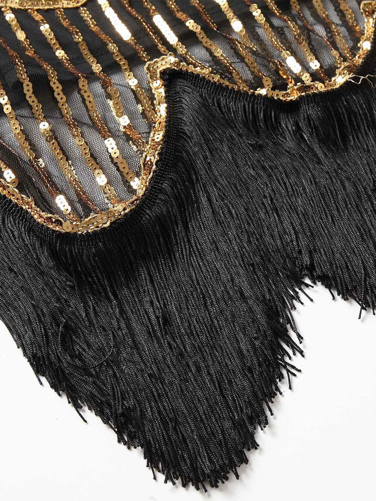 Gold 1920s Sequined Flapper Dress — vintage elegance for the modern woman