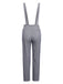 Gray 1950s Plaids Suspender Pants — vintage elegance for the modern woman