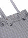 Gray 1950s Plaids Suspender Pants: timeless style reimagined