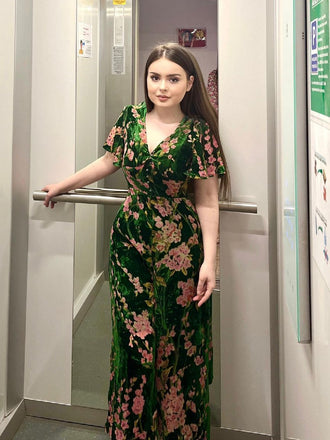 Green 1930s Velvet Vintage Jumpsuit: timeless style reimagined