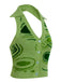 Green 1950s Knitting Halter Button Tops - vintage fashion, retro style
