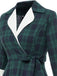 Green 1950s Plaid Shawl Collar Dress: timeless style reimagined