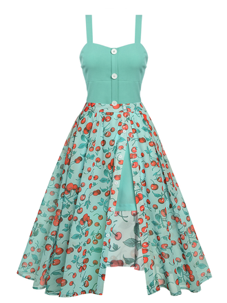 Green 1950s Romper & Cherry Skirt: timeless style reimagined