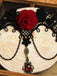 Halloween 3D Rose Flower Lace Necklace: timeless style reimagined
