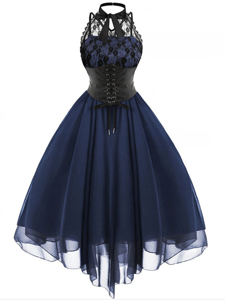 Halloween Gothic Steampunk Lace Dress — vintage elegance for the modern woman