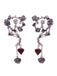 Halloween Rose & Heart Drop Earrings: timeless style reimagined