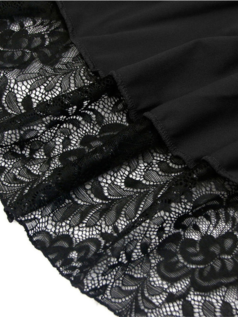 Halloween Solid Lace Gothic Ruffle Skirt: timeless style reimagined