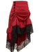 Halloween Solid Lace Gothic Ruffle Skirt — vintage elegance for the modern woman