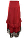 Halloween Solid Lace Gothic Ruffle Skirt: timeless style reimagined