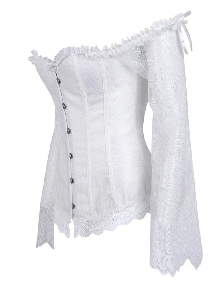 Halloween Steampunk Lace Patchwork Corset — vintage elegance for the modern woman